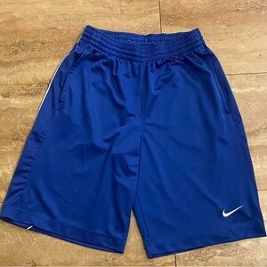 Vintage Nike Size S Elastic/Tie Waist Basketball Shorts Navy Blue
